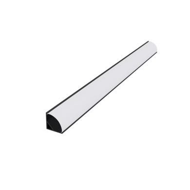 CORN ALUMINIUM PROFILE CEILING/WALL BLACK WITH OPAL DIFFUSER  2m/pc

