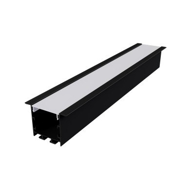 VYLO ALUMINUM PROFILE P211U BLACK WITH OPAL PC DIFFUSER 3m/pc