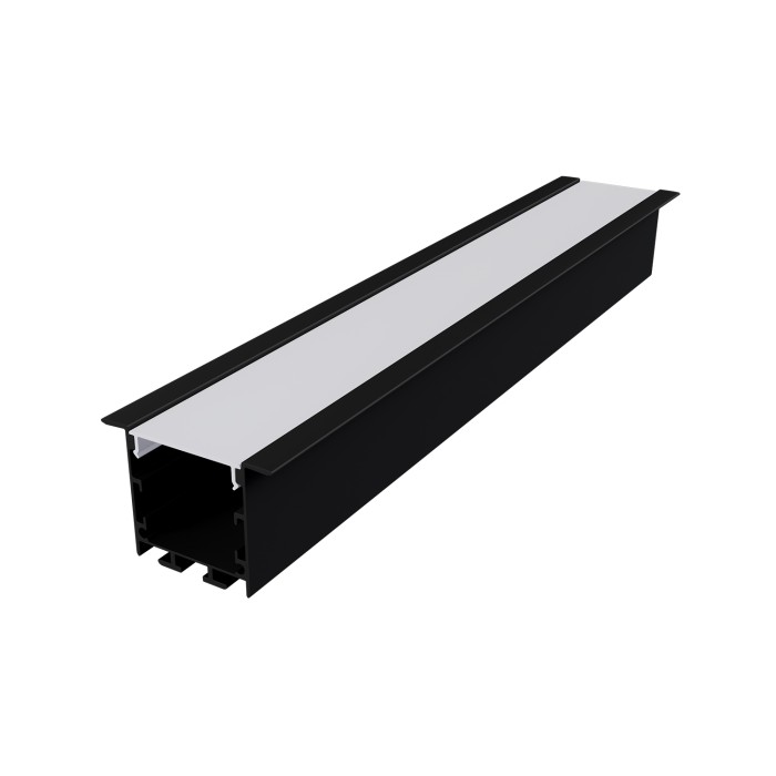 VYLO ALUMINUM PROFILE P211U BLACK WITH OPAL PC DIFFUSER 3m/pc