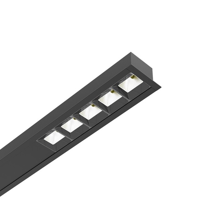 AISH BLACK ALUMINUM RECESSED PROFILE 2.5m/pc WITHOUT COVER