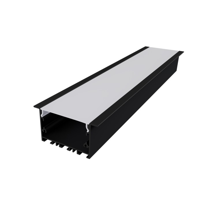 WILA ΠΡΟΦΙΛ ΑΛΟΥΜΙΝΙΟΥ ΜΑΥΡΟ ΜΕ ΟΠΑΛ ΚΑΛΛΥΜΑ 3m/pc