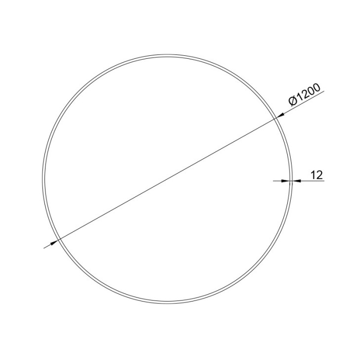 ORIO ΠΡΟΦΙΛ ΑΛΟΥΜΙΝΙΟΥ ΟΠΑΛ ΜΕ ΚΑΛΥΜΜΑ Φ1200