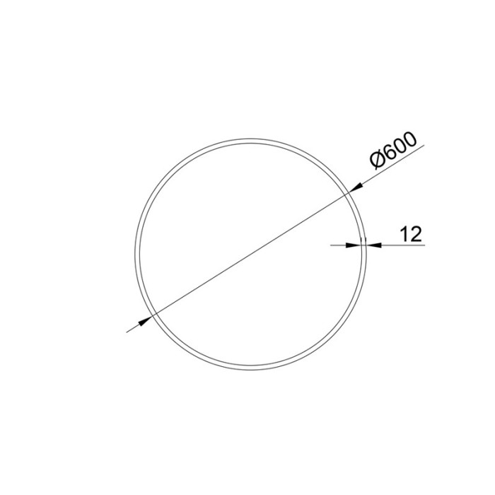 ORIO ΠΡΟΦΙΛ ΑΛΟΥΜΙΝΙΟΥ ΟΠΑΛ ΜΕ ΚΑΛΥΜΜΑ Φ600