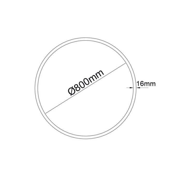 OLAN  ΚΥΚΛΙΚΟ ΠΡΟΦΙΛ ΑΛΟΥΜΙΝΙΟΥ ΜΕ ΟΠΑΛ ΚΑΛΥΜΜΑ Φ800mm