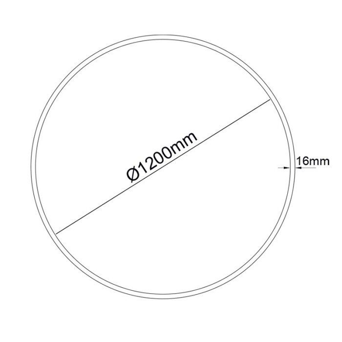 OLAN ΚΥΚΛΙΚΟ ΠΡΟΦΙΛ ΑΛΟΥΜΙΝΙΟΥ ΜΕ ΟΠΑΛ ΚΑΛΥΜΜΑ Φ1200mm