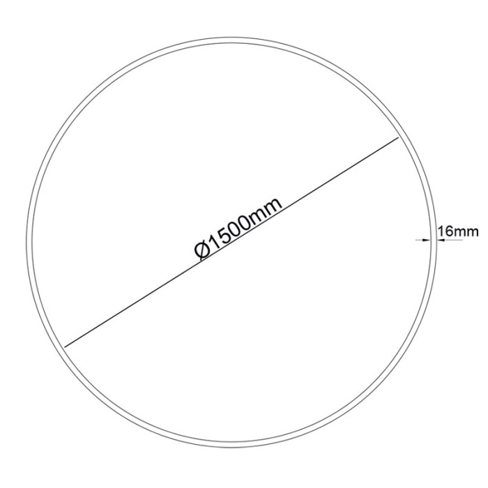 OLAN ΚΥΚΛΙΚΟ ΠΡΟΦΙΛ ΑΛΟΥΜΙΝΙΟΥ ΜΕ ΟΠΑΛ ΚΑΛΥΜΜΑ Φ1500mm