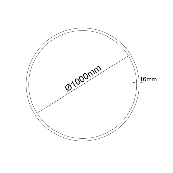 OLAN ΚΥΚΛΙΚΟ ΠΡΟΦΙΛ ΑΛΟΥΜΙΝΙΟΥ ΜΕ ΟΠΑΛ ΚΑΛΥΜΜΑ Φ1000mm