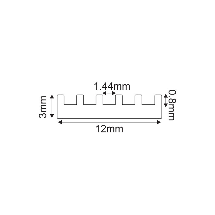 SIM ALUMINIUM PROFILE FOR THERMAL DISSIPATION 2m/pc