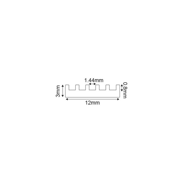 ALUMINUM PROFILE SIM FOR THERMAL MANAGEMENT 2m/pc
