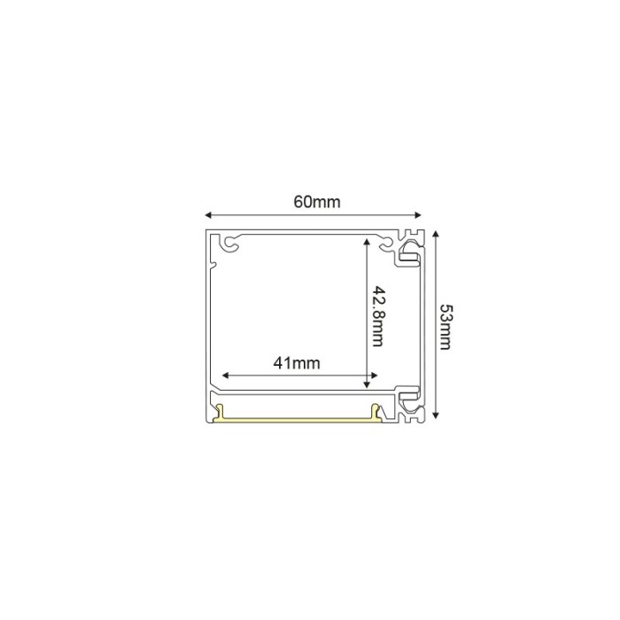 CALLA ALUMINUM PROFILE 3M/PC WITH OPAL PC DIFFUSER