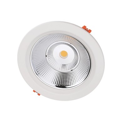 LED COB ΦΩΤΙΣΤΙΚΟ ΣΤΡΟΓΓΥΛΛΟ 230V AC 40W 6000K 3.300LM 90° Ra80 ΛΕΥΚΟ