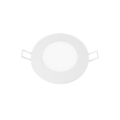 LED SLIM PANEL WHITE ROUND REC. 6W 3000K 450Lm Φ119mm 230V AC Ra80