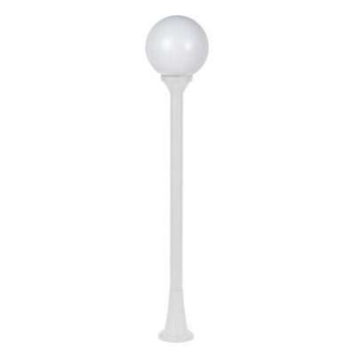 PLASTIC FLOOR GARDEN WHITE LUMINAIRE 100CM Φ200 Ε27 IP44