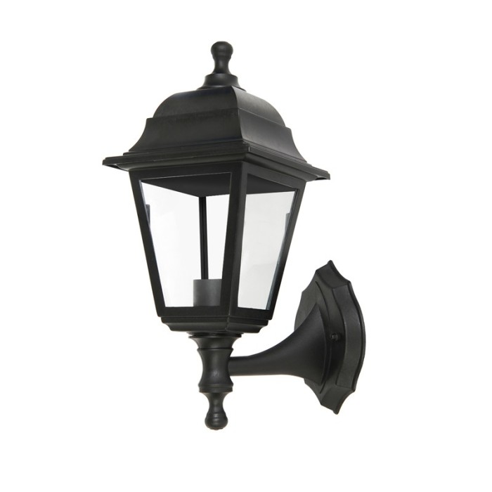 4S PLASTIC WALL GARDEN BLACK LUMINAIRE Ε27 IP44