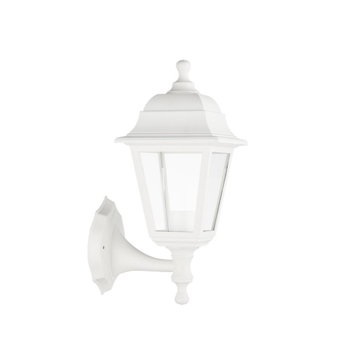 4S PLASTIC WALL GARDEN WHITE LUMINAIRE Ε27 IP44