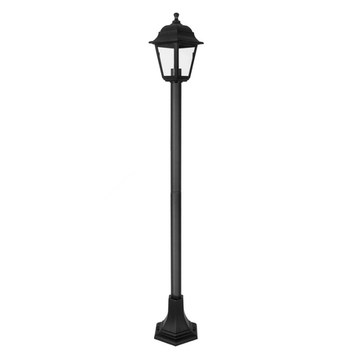 4S PLASTIC FLOOR GARDEN BLACK LUMINAIRE 100CM Ε27 IP44
