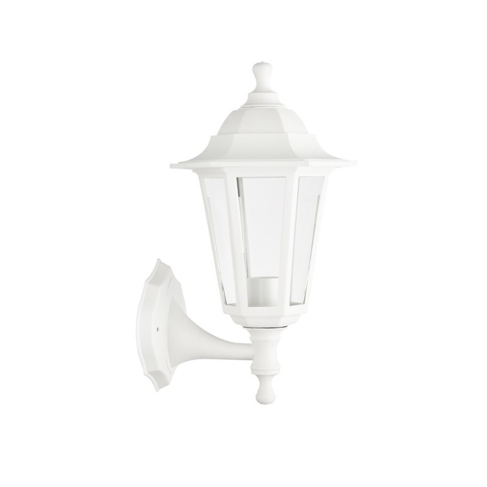 6S PLASTIC WALL GARDEN WHITE LUMINAIRE Ε27 IP44