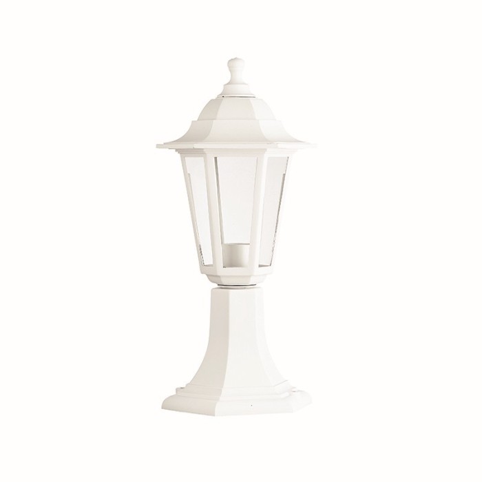 6S PLASTIC FLOOR GARDEN WHITE LUMINAIRE 41CM Ε27 IP44