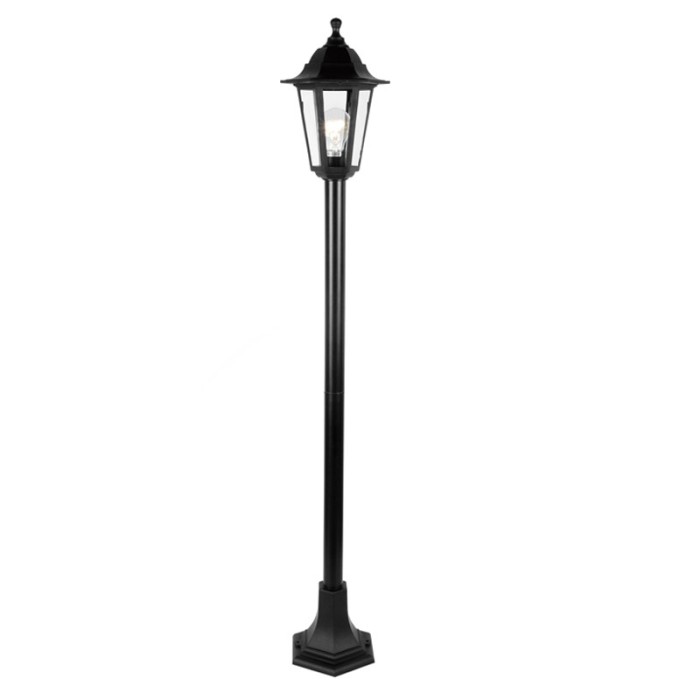 6S PLASTIC FLOOR GARDEN BLACK LUMINAIRE 100CM Ε27 IP44