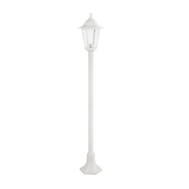 6S PLASTIC FLOOR GARDEN WHITE LUMINAIRE 100CM Ε27 IP44