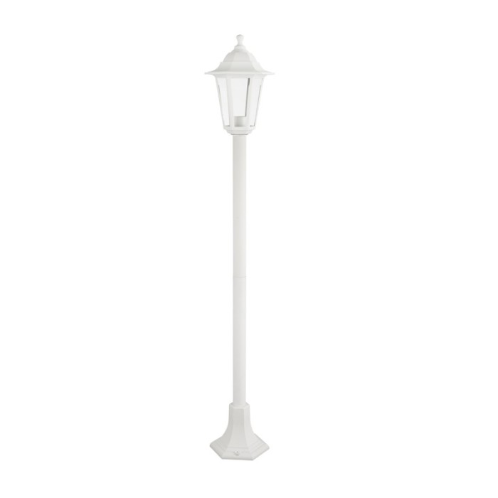 6S PLASTIC FLOOR GARDEN WHITE LUMINAIRE 100CM Ε27 IP44