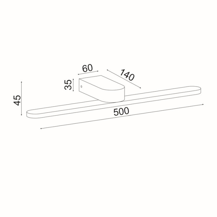 PHOEBE-ΦΩΤΙΣΤΙΚΟ ΕΠΙΤΟΙΧΟ ΜΑΥΡΟ ΜΑΤ ΜΕΤΑΛΛΙΚΟ  LED 16W 4000K 1040LM IP44 50Χ12Χ4CM 