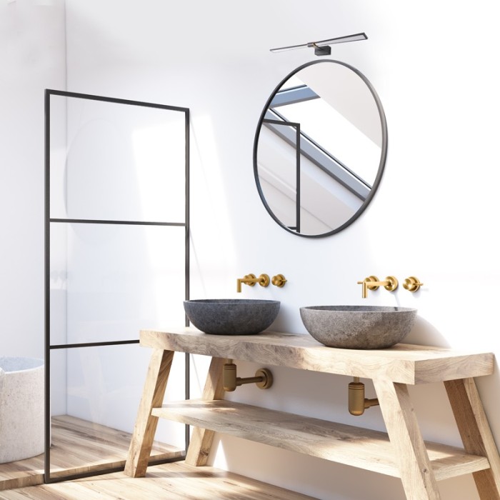 ΕΠΙΤΟΙΧΟ Φ/Σ LED 12W 780LM 3000K ΜΑΥΡΟ ΑΛΟΥΜΙΝΙΟ 610Χ140Χ55ΜΜ PAPIGION