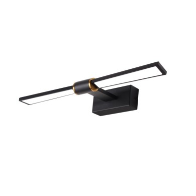 WALL MOUNTED LIGHTING LED 8W 520LM 4000K BLACK ALUMINUM 410Χ140Χ55ΜΜ PAPIGION