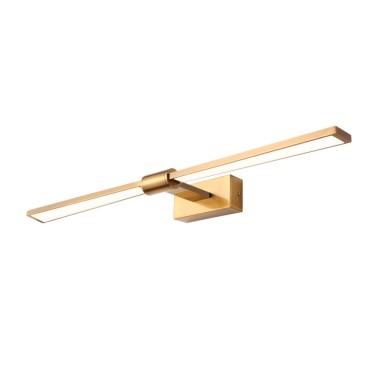 WALL MOUNTED LIGHTING LED 12W 780LM 4000K BRASS ALUMINUM 610Χ140Χ55ΜΜ PAPIGION