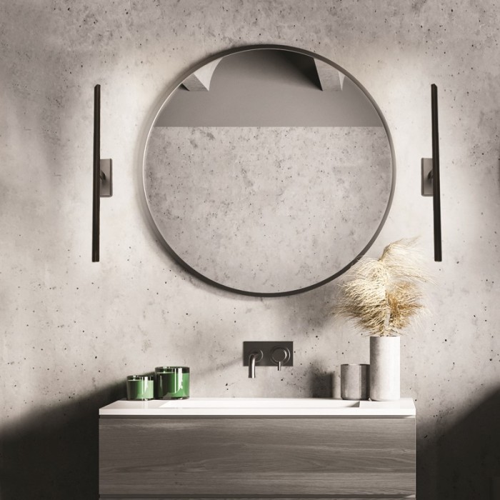 PALMA-ΦΩΤΙΣΤΙΚΟ ΕΠΙΤΟΙΧΟ ΜΑΥΡΟ ΜΕΤΑΛΛΙΚΟ LED 12W 3000K 780LM IP44 66,5X14,5X5CM 