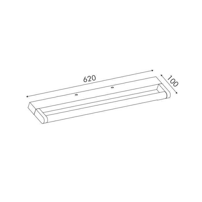 ΕΠΙΤΟΙΧΟ Φ/Σ LED 12W 780LM 4000K ΧΡΩΜΙΟ ΑΛΟΥΜΙΝΙΟ 620Χ100Χ25ΜΜ BATI