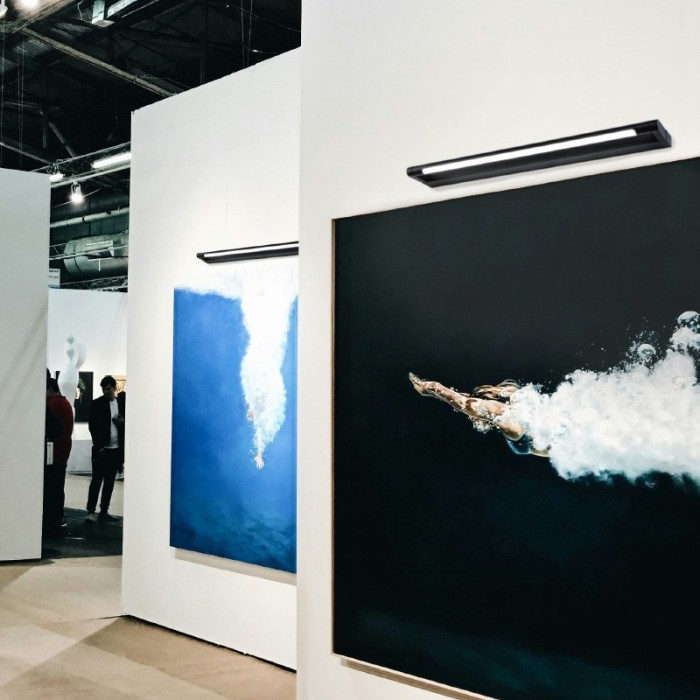 WALL MOUNTED LIGHTING LED 12W 780LM 3000K BLACK ALUMINUM 620Χ100Χ25ΜΜ BATI