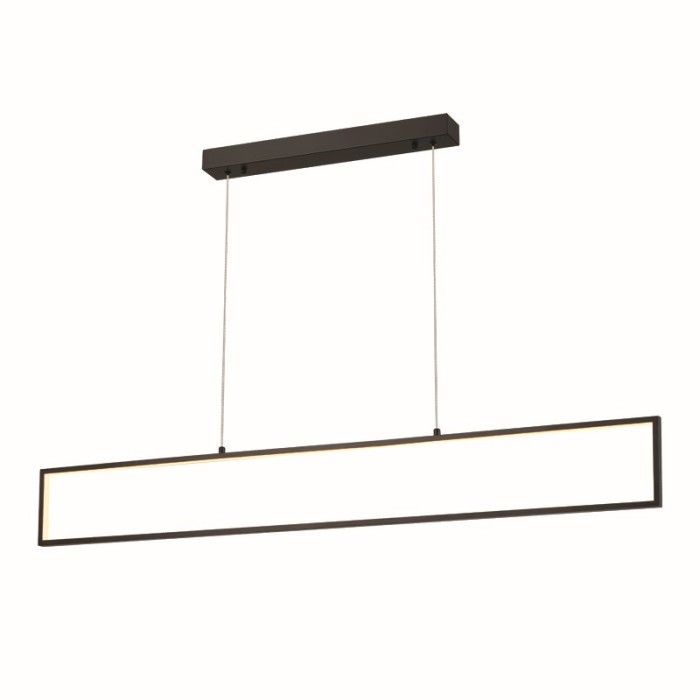 PENDANT LUMINAIRE LED 32W 3000K 2600LM AELIA BLACK METAL IP20 120X6XH150CM
