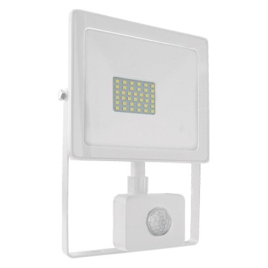 P/O WHITE SENSOR LED SMD FLOOD LUMINAIRE IP66 30W 3000K 2400Lm 230V RA80