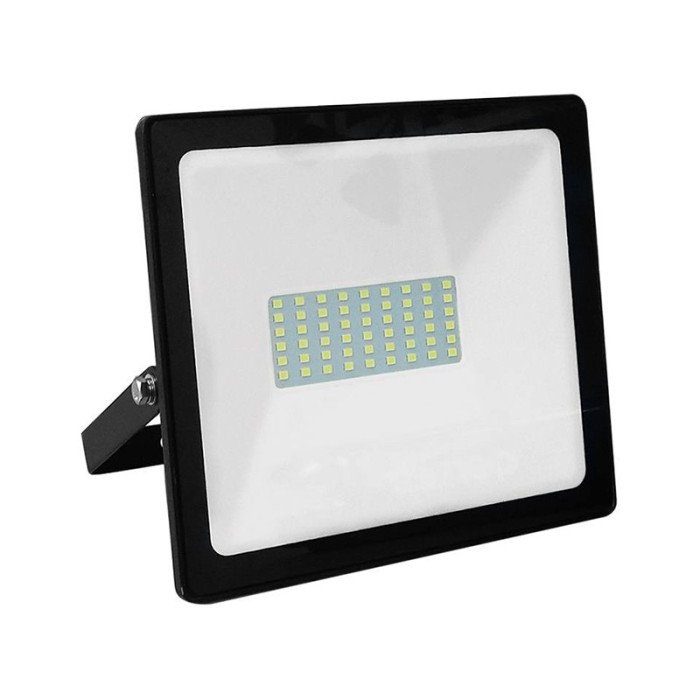 P/O BLACK LED SMD FLOOD LUMINAIRE IP66 50W 3000K 4000Lm 230V RA80
