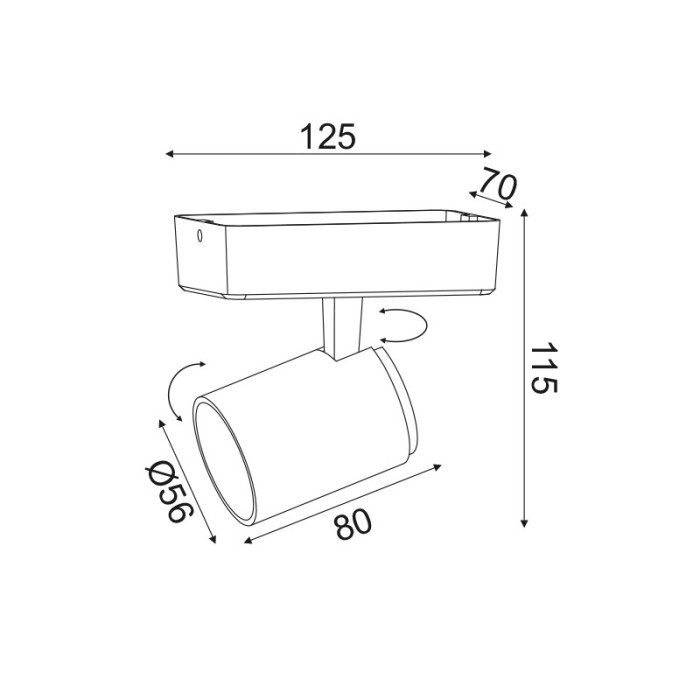 NETTO ΦΩΤΙΣΤΙΚΟ ΟΡΟΦΗΣ ΑmmΩΔΕΣ ΛΕΥΚΟ ΜΕΤΑΛΛΙΚΟ ΣΥΜΒΑΤΙΚΟ 1ΧGU10 IP20 125Χ115mm