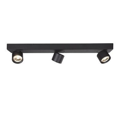 WALL MOUNTED LIGHTING LED 15W COB 80° 3000K 1200LM BLACK ALUMINUM 54X7XH10CM PLUTO