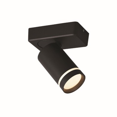 WALL MOUNTED LIGHTING 1XGU10 DIVINO BLACK ALUMINUM IP20 12X7X13,5CM