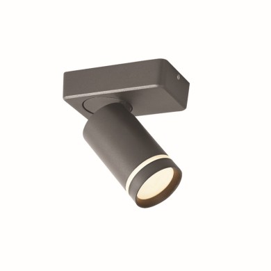 WALL MOUNTED LIGHTING 1XGU10 DIVINO GREY ALUMINUM IP20 12X7X13,5CM
