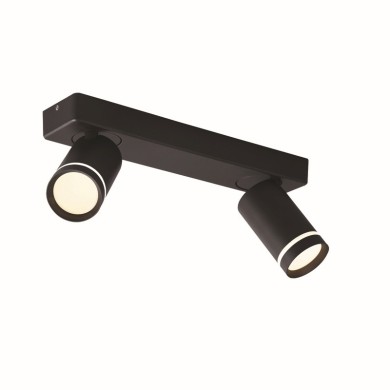 WALL MOUNTED LIGHTING 2XGU10 DIVINO BLACK ALUMINUM IP20 32X7X13,5CM