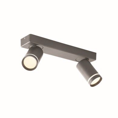 WALL MOUNTED LIGHTING 2XGU10 DIVINO GREY ALUMINUM IP20 32X7X13,5CM