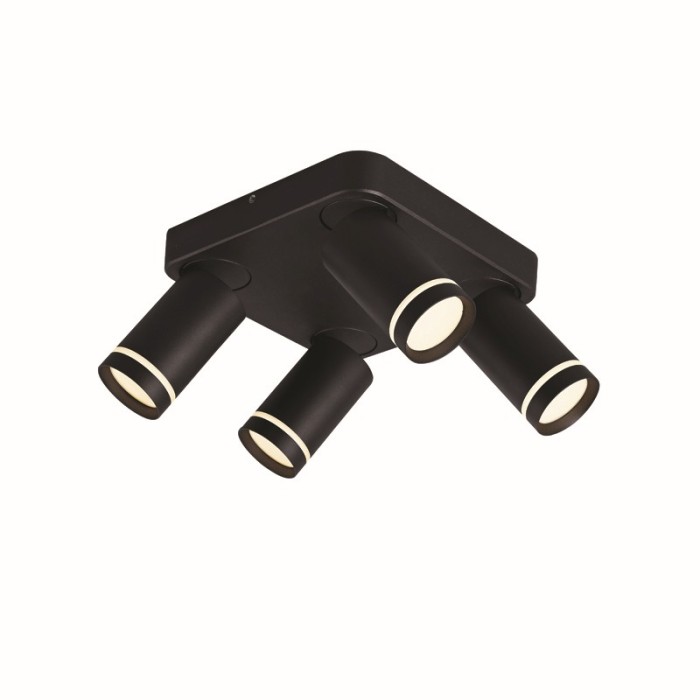 NETTO WALL MOUNTED LIGHTING 4XGU10 DIVINO BLACK ALUMINUM IP20 21X21X13,5CM