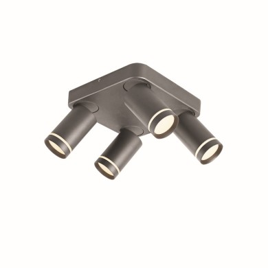 NETTO WALL MOUNTED LIGHTING 4XGU10 DIVINO GREY ALUMINUM IP20 21X21X13,5CM