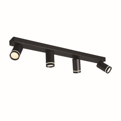 WALL MOUNTED LIGHTING 4XGU10 DIVINO BLACK ALUMINUM IP20 76X7X13,5CM