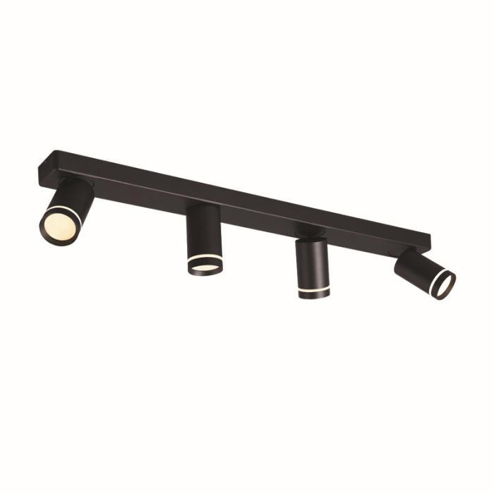 DIVINO-ΦΩΤΙΣΤΙΚΟ ΕΠΙΤΟΙΧΟ/ΟΡΟΦΗΣ ΑΜΜΩΔΕΣ  ΜΑΥΡΟ ΑΛΟΥΜΙΝΙΟΥ ΣΥΜΒΑΤΙΚΟ 4XGU10 IP20 76X7X13,5CM