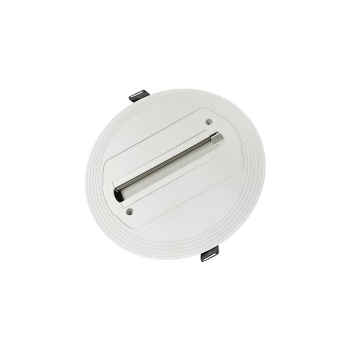 RECESSED BASE FOR 1 PHASE TRACK LUMINAIRES WHITE