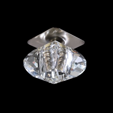 NETTO ΦΩΤΙΣΤΙΚΟ ΟΡΟΦΗΣ ΣΑΤΙΝΕ ΝΙΚΕΛΙΟ ΚΡΥΣΤΑΛΛΟ ΣΥΜΒΑΤΙΚΟ 1ΧG9 IP20 Φ70Χ64mm