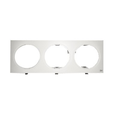 CONSOLE 3 SPOTS SILVER RECTANGLE EMPTY