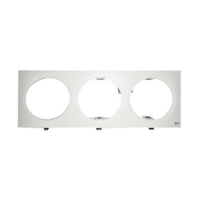 CONSOLE 3 SPOTS SILVER RECTANGLE EMPTY