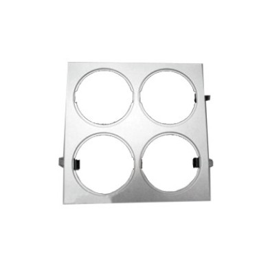 CONSOLE 4 SPOTS SILVER RECTANGLE EMPTY